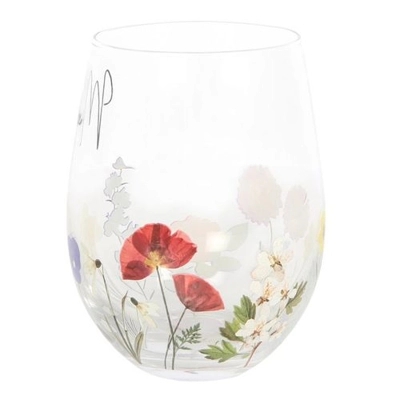 Mum Wildflower Stemless Glass Mum Wildflower Stemless Glass
