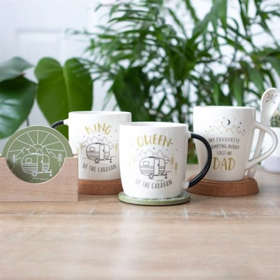 King and Queen Couples Caravan Mug Set