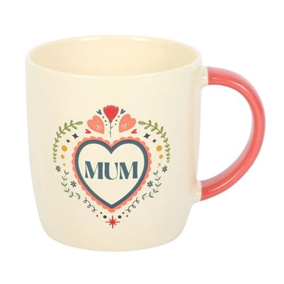Mum Folk Heart Mug Mum Folk Heart Mug