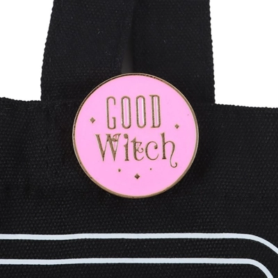 Good Witch Social Club Polycotton Tote Bag with Pin Badge