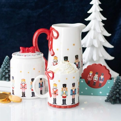 Nutcracker Print Mug with Bow Nutcracker Print Mug with Bow