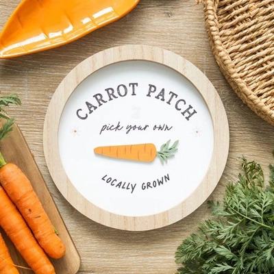 Carrot Patch Round 3D Wall Plaque Carrot Patch Round 3D Wall Plaque