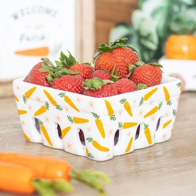 Carrot Patch Ceramic Berry Basket Carrot Patch Ceramic Berry Basket
