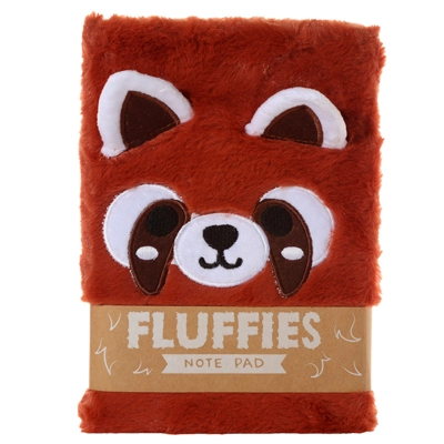 Fluffy Plush A5 Notebook - Adoramals Red Panda Fluffy Plush A5 Notebook - Adoramals Red Panda