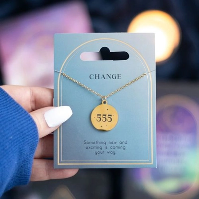 555 Angel Number Change Necklace 555 Angel Number Change Necklace