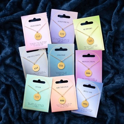 Set of 9 Angel Number Necklaces Set of 9 Angel Number Necklaces