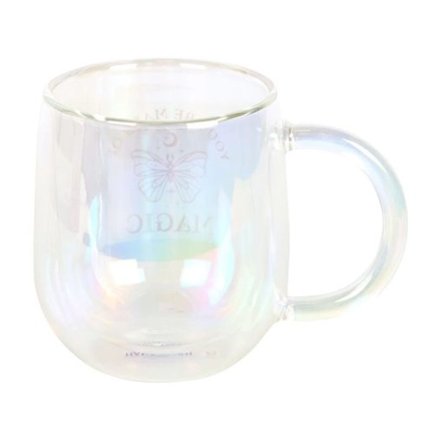 You Are Made of Magic Iridescent Double Walled Glass Mug You Are Made of Magic Iridescent Double Walled Glass Mug