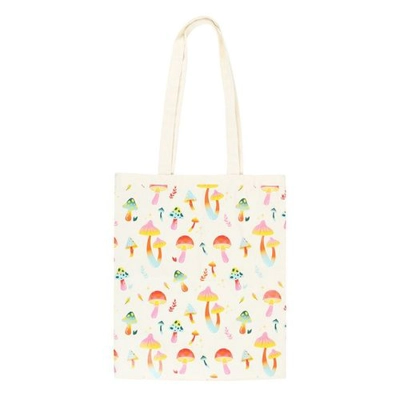 Funky Fungi Mushroom Print Polycotton Tote Bag Funky Fungi Mushroom Print Polycotton Tote Bag