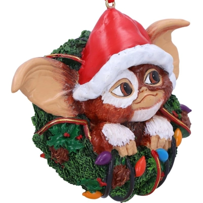 Gremlins Gizmo in Wreath Hanging Ornament 10cm Gremlins Gizmo in Wreath Hanging Ornament 10cm