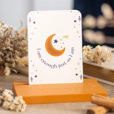 Autumn Magic Affirmation Cards with Wooden Stand Autumn Magic Affirmation Cards with Wooden Stand