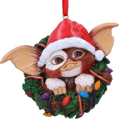 Gremlins Gizmo in Wreath Hanging Ornament 10cm Gremlins Gizmo in Wreath Hanging Ornament 10cm