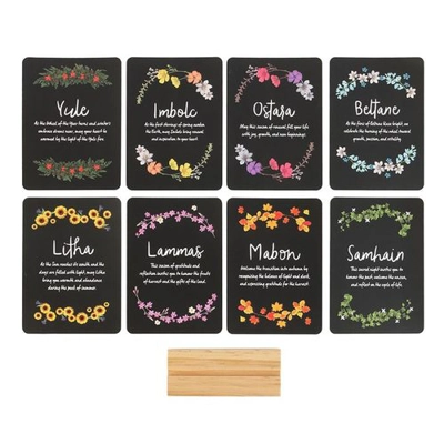 Wheel of the Year Altar Cards with Stand Wheel of the Year Altar Cards with Stand