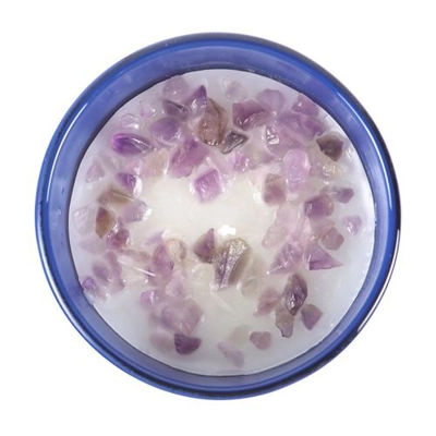 The Moon Amethyst Crystal Chip Candle The Moon Amethyst Crystal Chip Candle