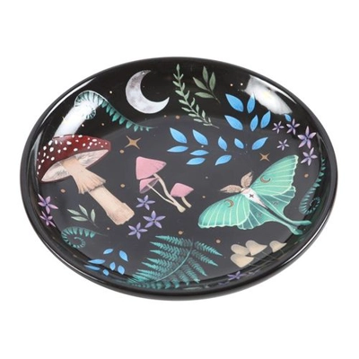 Round Dark Forest Print Trinket Dish Round Dark Forest Print Trinket Dish