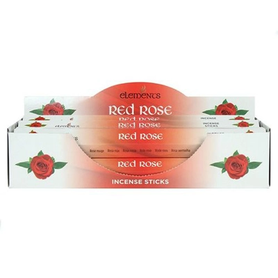 Set of 6 Packets of Elements Red Rose Incense Sticks Set of 6 Packets of Elements Red Rose Incense Sticks