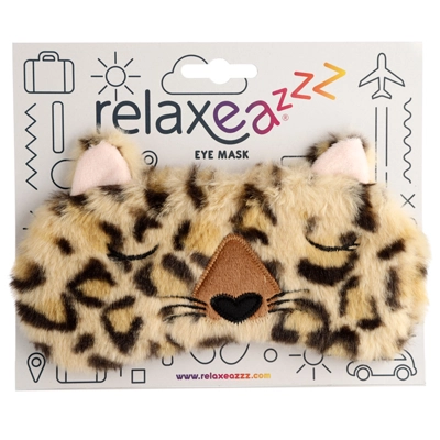 Fun Eye Mask - Plush Adoramals Leopard Fun Eye Mask - Plush Adoramals Leopard