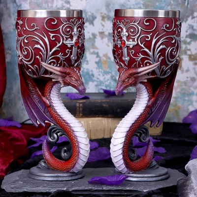 Dragons Devotion Goblets 18.5cm (Set of 2) Dragons Devotion Goblets 18.5cm (Set of 2)