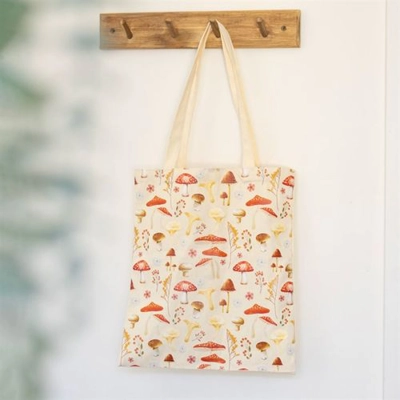 Mushroom Print Polycotton Tote Bag Mushroom Print Polycotton Tote Bag