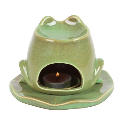 Frog Shaped Oil Burner on Lily Pad Frog Shaped Oil Burner on Lily Pad