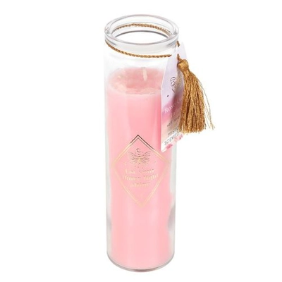 Mystic Rose Tube Candle with Rose Quartz Crystals Mystic Rose Tube Candle with Rose Quartz Crystals