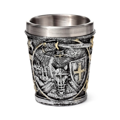 Decorative Shot Glass - Medieval Knight with Shield Decorative Shot Glass - Medieval Knight with Shield