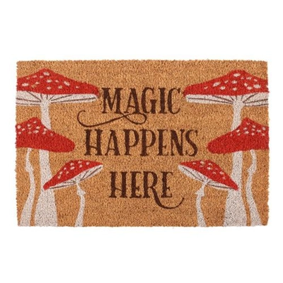 Natural Magic Happens Here Mushroom Doormat Natural Magic Happens Here Mushroom Doormat