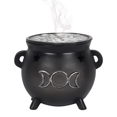 Triple Moon Cauldron Incense Cone Holder Triple Moon Cauldron Incense Cone Holder