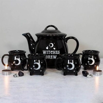 Witches Brew Ceramic Cauldron Tea Set Witches Brew Ceramic Cauldron Tea Set