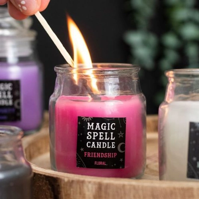 Floral 'Friendship' Spell Candle Jar Floral 'Friendship' Spell Candle Jar