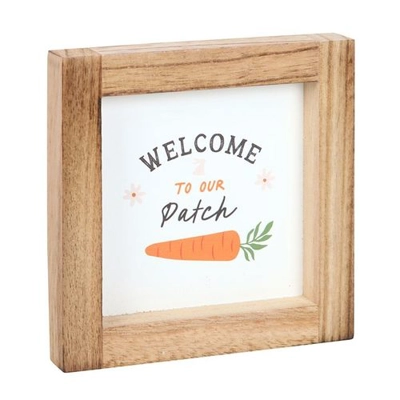Welcome to Our Patch Wooden Frame Sign Welcome to Our Patch Wooden Frame Sign