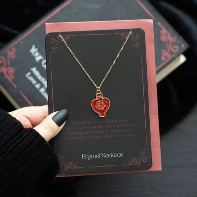 Love Potion Enamel Necklace Card Love Potion Enamel Necklace Card