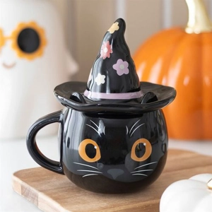 Groovy Witch Cat Lidded..