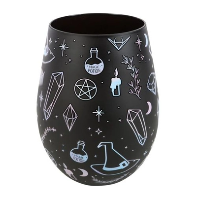 Crystal Witch Print Stemless Glass Crystal Witch Print Stemless Glass
