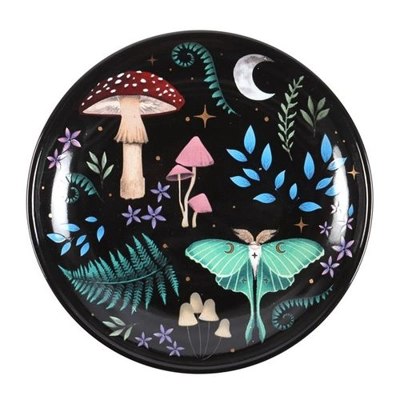 Round Dark Forest Print Trinket Dish Round Dark Forest Print Trinket Dish