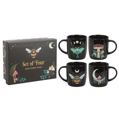 Set of 4 Dark Forest Mugs Set of 4 Dark Forest Mugs