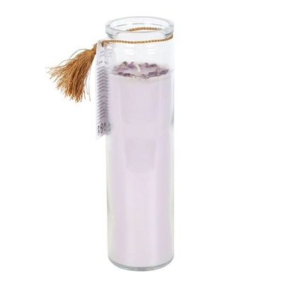 Blackberry Tube Candle with Amethyst Crystals Blackberry Tube Candle with Amethyst Crystals