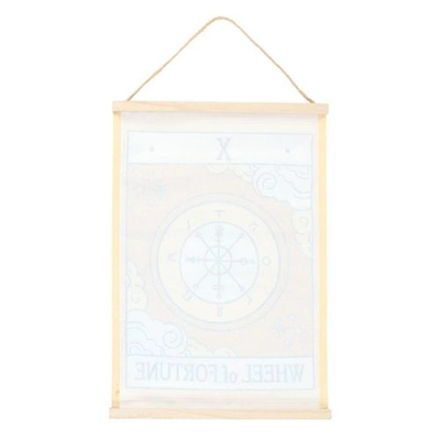 The Wheel of Fortune Vintage Tarot Wall Hanging The Wheel of Fortune Vintage Tarot Wall Hanging