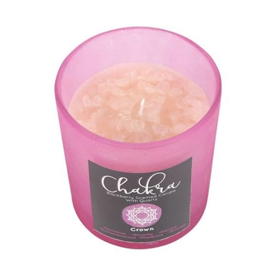 Crown Chakra Blackberry Crystal Chip Candle Crown Chakra Blackberry Crystal Chip Candle