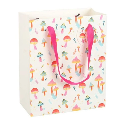 23cm Medium Funky Fungi Mushroom Print Gift Bag 23cm Medium Funky Fungi Mushroom Print Gift Bag