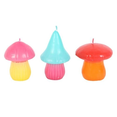 Set of 3 Mushroom Shaped Candles Set of 3 Mushroom Shaped Candles