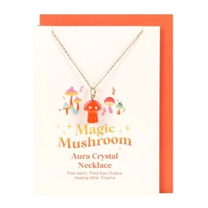 Orange Aura Crystal Mushroom..