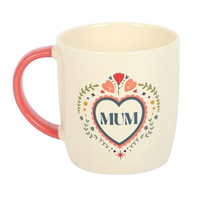 Mum Folk Heart Mug Mum Folk Heart Mug