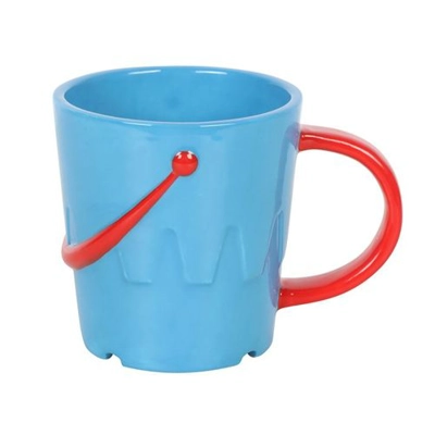 Bucket Shaped Ceramic Mug with Spade Spoon Bucket Shaped Ceramic Mug with Spade Spoon