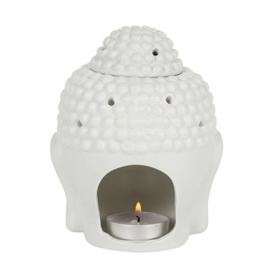 White Buddha Head Oil Burner White Buddha Head Oil Burner