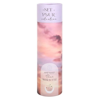 Amethyst Set Your Intention Glass Water Bottle Amethyst Set Your Intention Glass Water Bottle