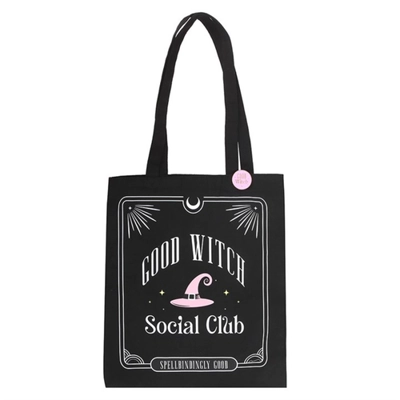 Good Witch Social Club Polycotton Tote Bag with Pin Badge