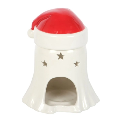 Ghost with Santa Hat Oil Burner and Wax Warmer