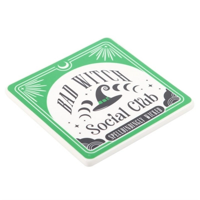 Bad Witch Social Club Mug and Coaster Set Bad Witch Social Club Mug and Coaster Set