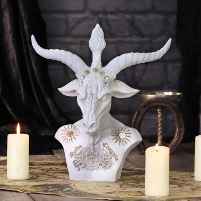 Baphomet Bust (White) 33.5cm Baphomet Bust (White) 33.5cm