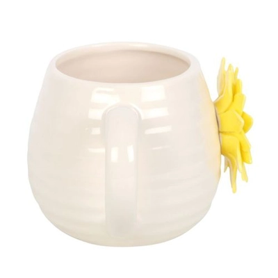 Hello Sunshine Rounded Mug with 3D Sunflower Hello Sunshine Rounded Mug with 3D Sunflower